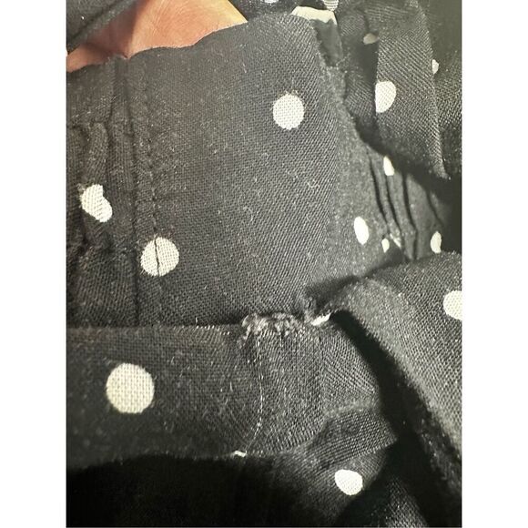 Suzy Shien Women’s Elastic Waist Polka Dot Belted Shorts Size XS Black White - Picture 8 of 10